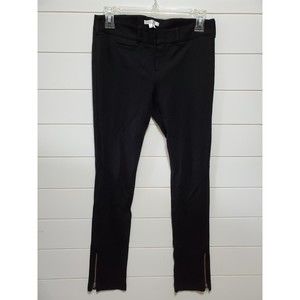 Vince womens size 2 dressy black leggings zipper ankle detail viscose nylon